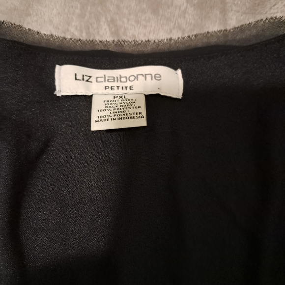 Liz Claiborne front sequin tank top fully lined size Petite XL - Picture 3 of 5